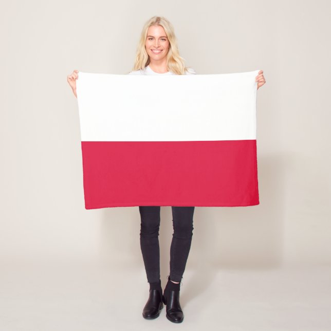 Couverture Polaire Drapeau de la Pologne (En situation)