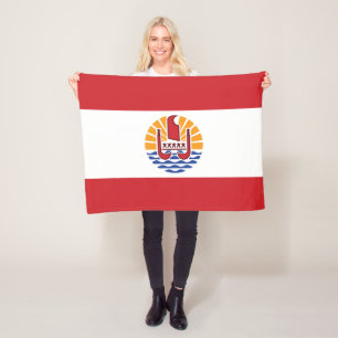 Couverture Polaire Drapeau de la Polynésie française