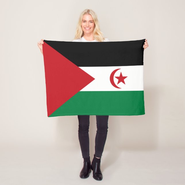 Couverture Polaire Drapeau de la République arabe sahraouie démocrati (En situation)