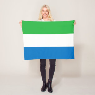 Couverture Polaire Drapeau de la Sierra Leone