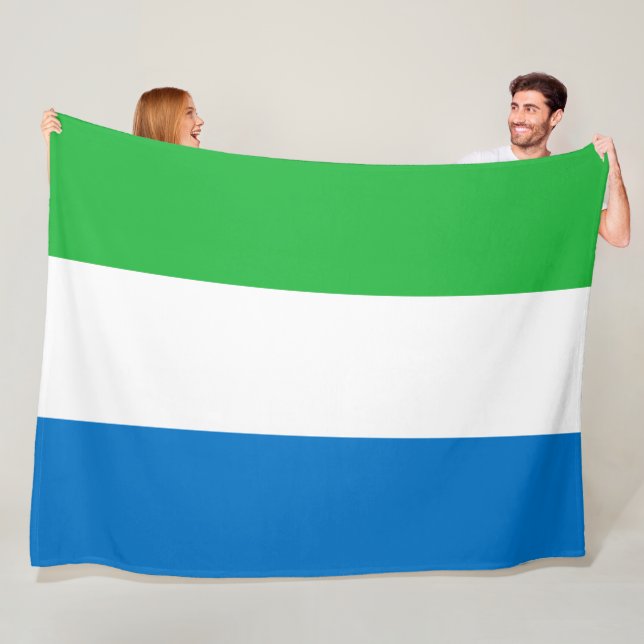 Couverture Polaire Drapeau de la Sierra Leone (En situation)