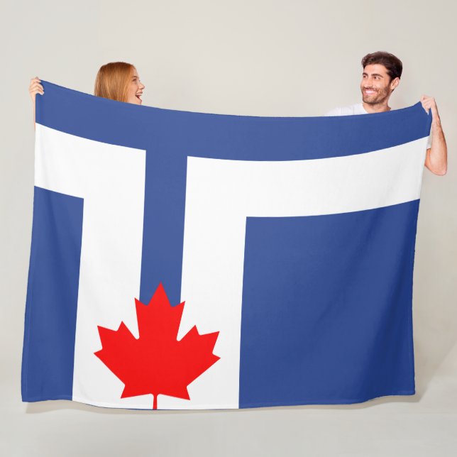 Couverture Polaire Drapeau de la ville de Toronto (Canada) (En situation)