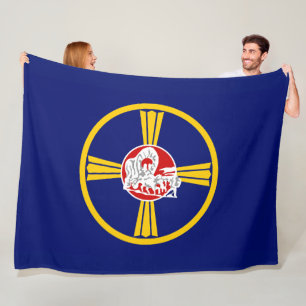 Couverture Polaire Drapeau de la ville d'Omaha (Nebraska)