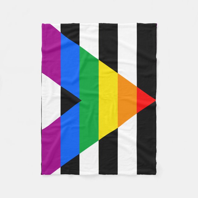 Couverture Polaire Drapeau de l'allié LGBTQ+ (Devant)