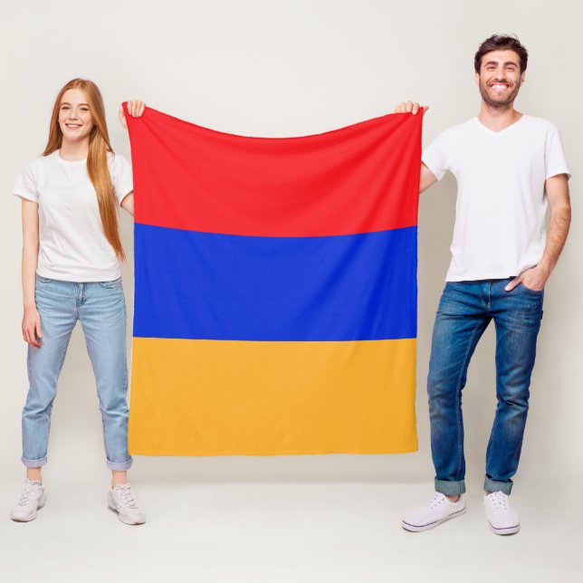 Couverture Polaire Drapeau de l'Arménie (En situation)