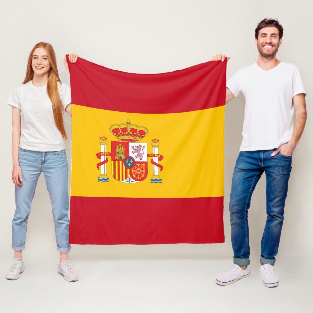 Couverture Polaire Drapeau de l'Espagne (En situation)