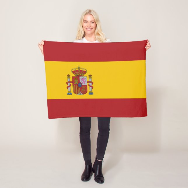 Couverture Polaire Drapeau de l'Espagne (En situation)