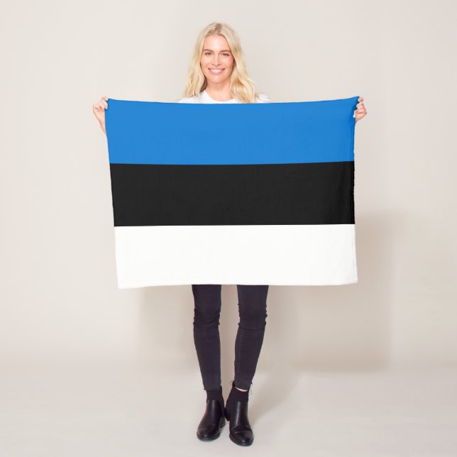 Couverture Polaire Drapeau de l'Estonie (En situation)