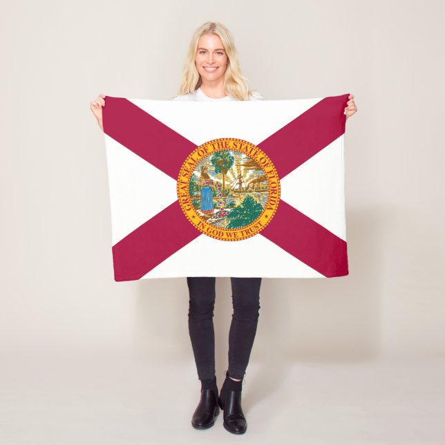 Couverture Polaire Drapeau de l'État de Floride (En situation)