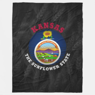 COUVERTURE POLAIRE DRAPEAU DE L'ÉTAT DE KANSAS SUNLOWER