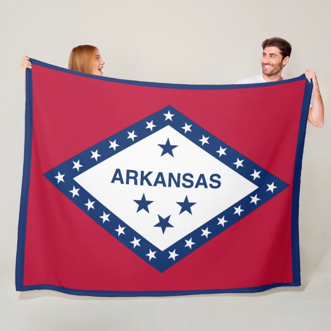Couverture Polaire Drapeau de l'État de l'Arkansas Imprimer Patriotc (En situation)