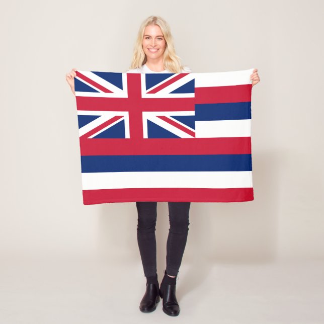 Couverture Polaire Drapeau de l'État d'Hawaii (En situation)