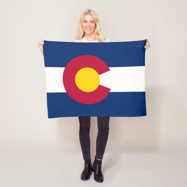 Couverture Polaire Drapeau de l'État du Colorado (En situation)