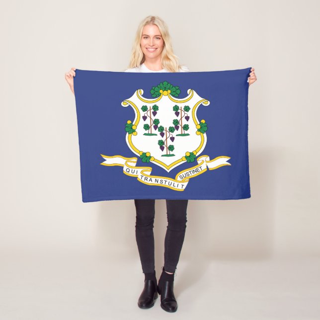 Couverture Polaire Drapeau de l'État du Connecticut (En situation)
