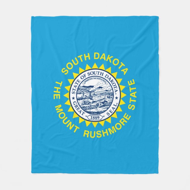 Couverture Polaire Drapeau de l'État du Dakota du Sud (Devant)