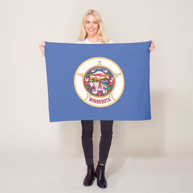 Couverture Polaire Drapeau de l'État du Minnesota (En situation)