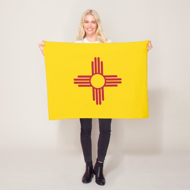 Couverture Polaire Drapeau de l'État du Nouveau-Mexique (En situation)