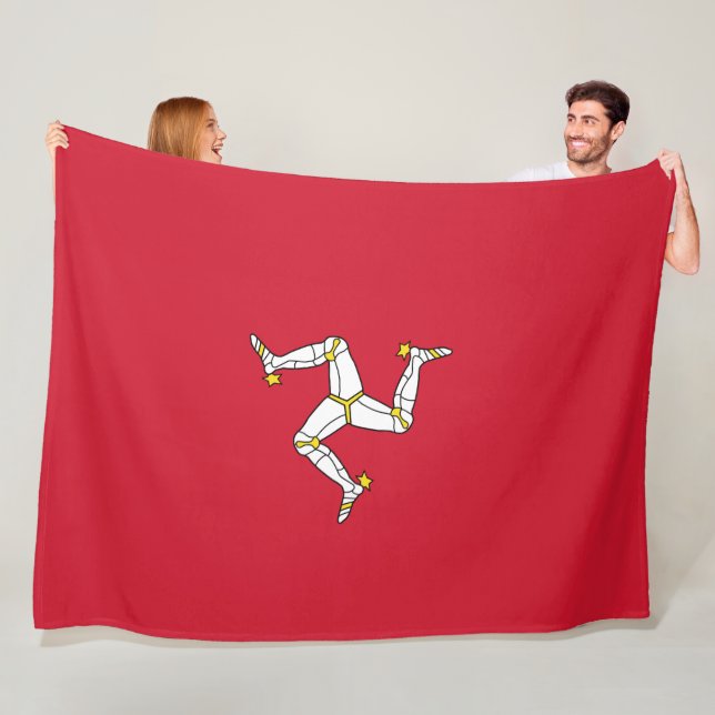 Couverture Polaire Drapeau de l'île de Man (En situation)