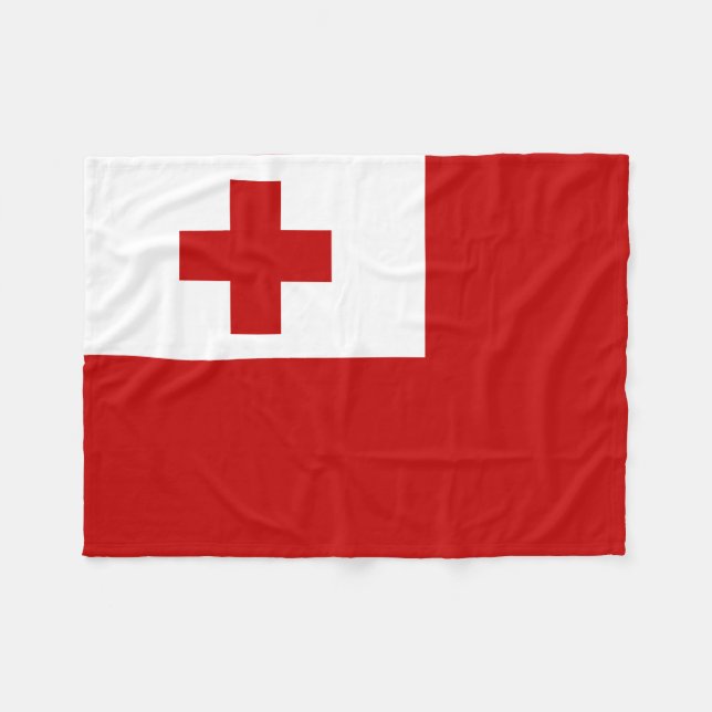 Couverture Polaire Drapeau de l'île des Tonga (Devant (Horizontal))