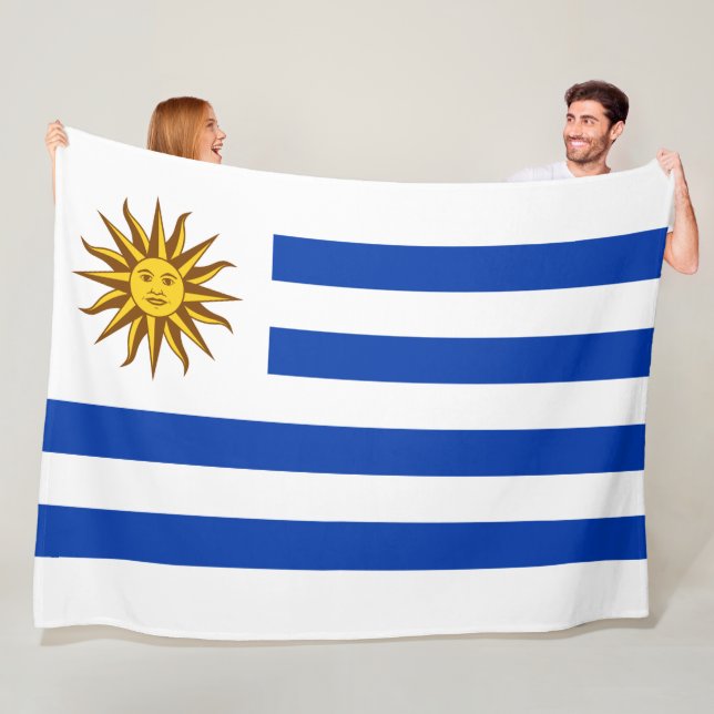 Couverture Polaire Drapeau de l'Uruguay (En situation)