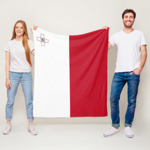 Couverture Polaire Drapeau de Malte