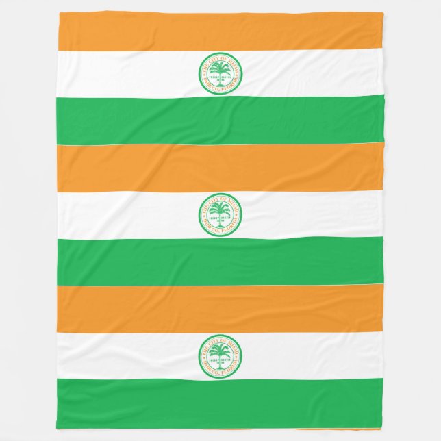 Couverture Polaire Drapeau de Miami, Floride Fleece Blanket (Devant)