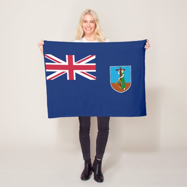 Couverture Polaire Drapeau de Montserrat (En situation)