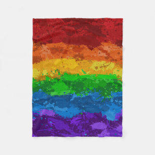 Couverture Polaire Drapeau de peinture arc-en-ciel