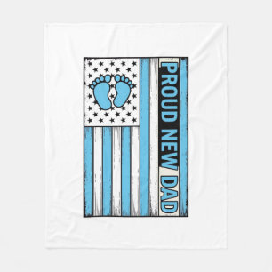 Couverture Polaire Drapeau de pieds de bébé fier nouveau papa Concept