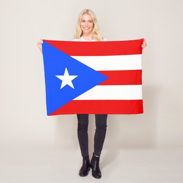 Couverture Polaire Drapeau de Porto Rico (En situation)