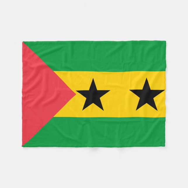 Couverture Polaire Drapeau de Sao Tomé-et-Principe (Devant (Horizontal))