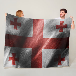 Couverture Polaire Drapeau de soie de Géorgie