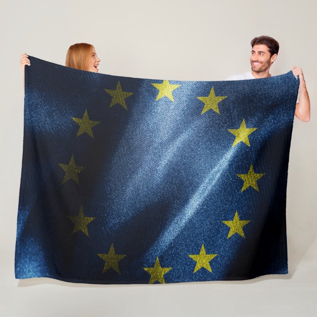 Couverture Polaire Drapeau de soie de l'UE (En situation)
