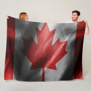 Couverture Polaire Drapeau de soie du Canada