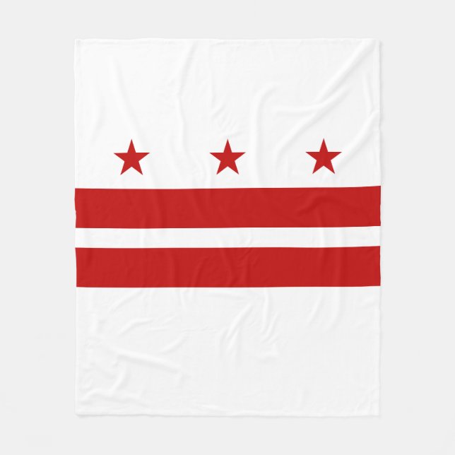 Couverture Polaire Drapeau de Washington DC (Devant)