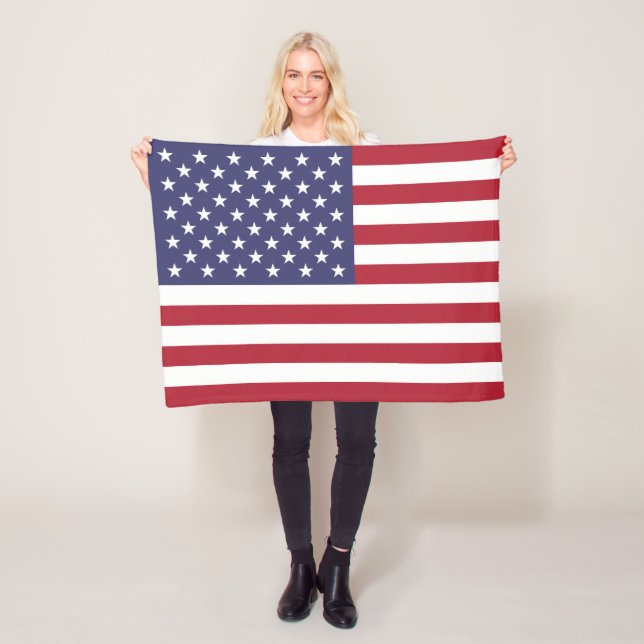 Couverture Polaire Drapeau des États-Unis (En situation)