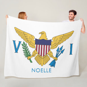 Couverture Polaire Drapeau des îles Vierges américaines