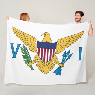 Couverture Polaire Drapeau des îles Vierges américaines