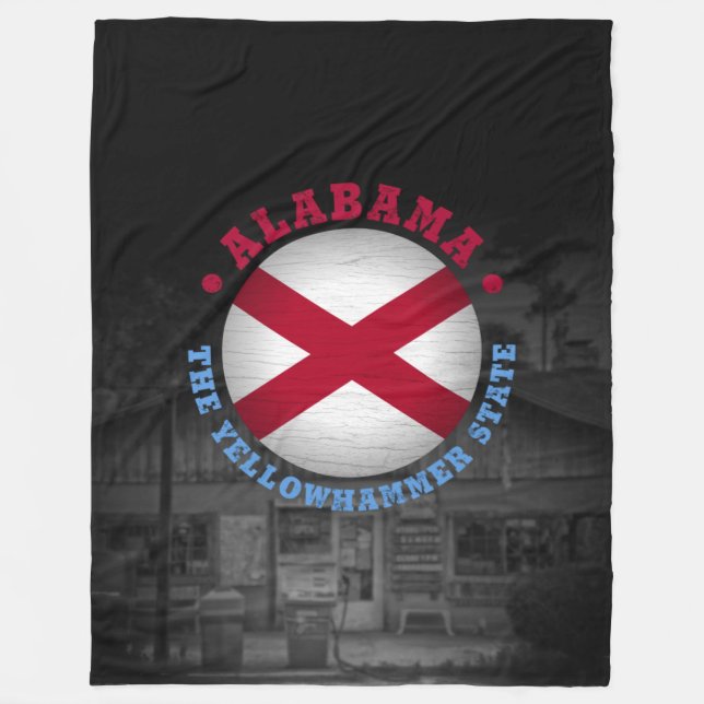 COUVERTURE POLAIRE DRAPEAU D'ÉTAT D'ALABAMA (Devant)