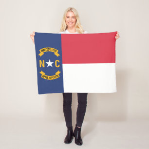 Couverture Polaire Drapeau d'État de Caroline du Nord, États-Unis
