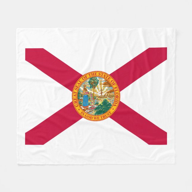 Couverture Polaire Drapeau d'État de Floride (Devant (Horizontal))