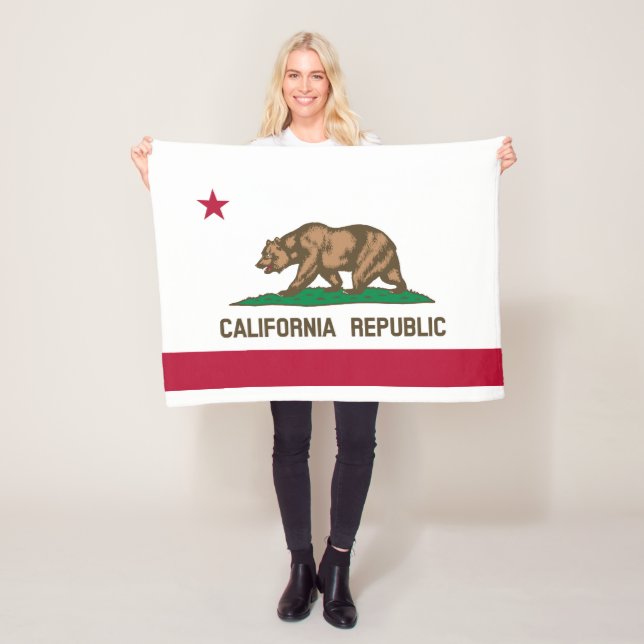 Couverture Polaire Drapeau d'État de la République de Californie (En situation)