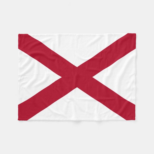 Couverture Polaire Drapeau d'État de l'Alabama (Devant (Horizontal))