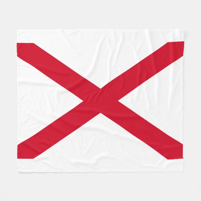 Couverture Polaire Drapeau d'État de l'Alabama (Devant (Horizontal))