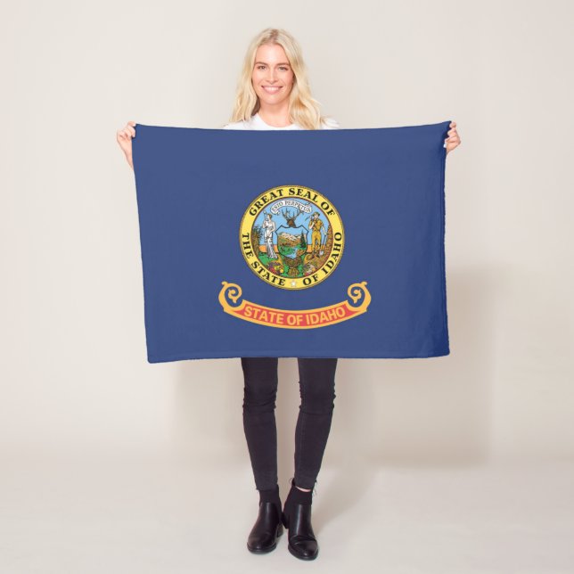 Couverture Polaire Drapeau d'État de l'Idaho, États-Unis (En situation)