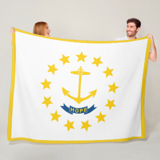 Couverture Polaire Drapeau d'État de l'île Rhode Imprimer Patriotc