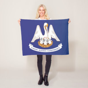 Couverture Polaire Drapeau d'État de Louisiane, États-Unis