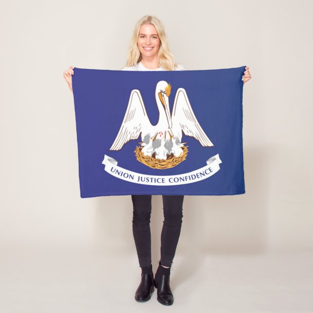 Couverture Polaire Drapeau d'État de Louisiane, États-Unis (En situation)
