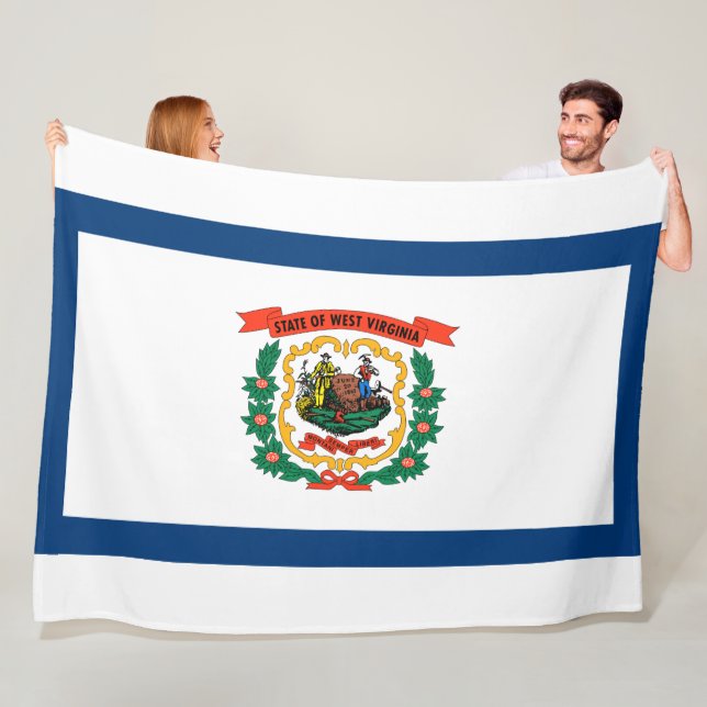 Couverture Polaire Drapeau d'État de Virginie-Occidentale (En situation)