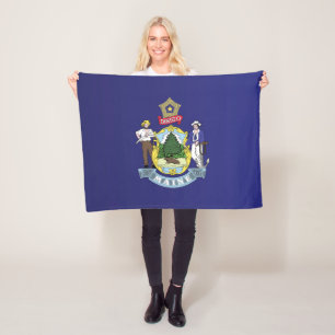 Couverture Polaire Drapeau d'État du Maine, États-Unis